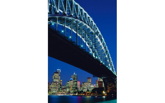Фотообои FTP-2-04-00005-3 Мост Харбор-Бридж в ночном городе Сиднее