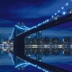 Фотообои FTP-3-04-00005 Ночной город, Бруклинский мост в Нью-Йорке №1