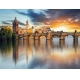Фотообои FTP-4-04-00023 Красивый закат над старым мостом в Праге, Чехия №1