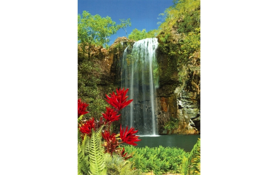 Фотообои Твоя Планета «Водопад Экзотика», Премиум, 194 × 272 см, 8 листов