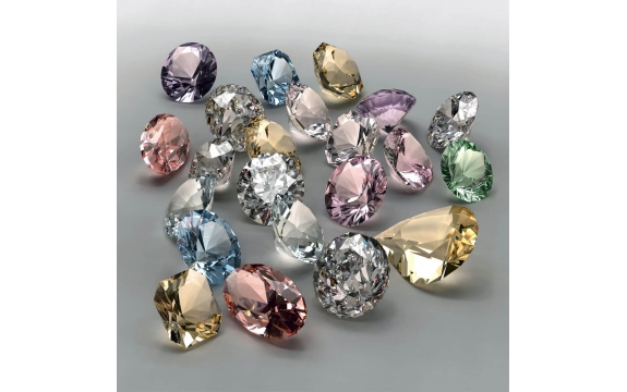 Фотообои 3D FTP-3-09-00055 Красивые объемные бриллианты, драгоценные камни