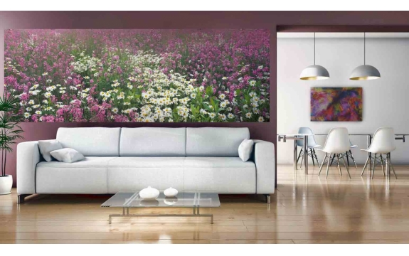 Фотообои Твоя Планета «Поляна цветов», Премиум, 388 × 136 см, 8 листов №1