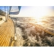 Фотообои FTP-4-11-00010 Море и парусная яхта на закате №1