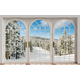 Фотообои MXL-00317 Окна с видом на зимний лес №1