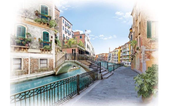 Фотообои Твоя Планета «Улочки Венеции», Премиум, 272 × 194 см, 8 листов