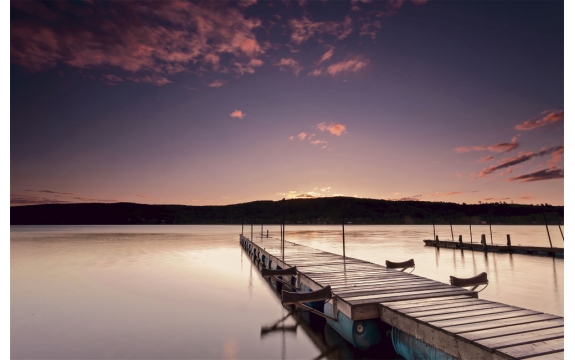 Фотообои FTS-01-00011 Причал с видом на вечернее озеро