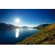 Фотообои FTS-01-00013 Солнце над озером и горами, природные просторы №1